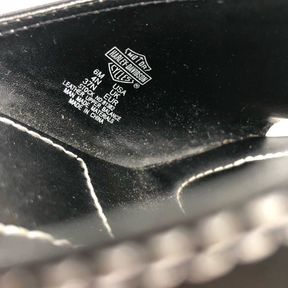 Harley Davidson Black Open Toe Slide On Sandals - Picture 8 of 8